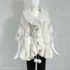 Cross-Mink Fur Cape Knitted Shawls