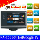 China Supplier of 18.4 inch Android Smart TV with TV+WIFI+Ethernet+HDMI+AV-IN/OUT+USB+3-IN-1 Card Reader KA-2088GL