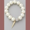 Spike Bracelet with pearls and rhinestone beads