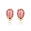 Fashion Copper Alloy Opal Stud Earrings