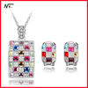 Free shipping MT20121022782 Queen set crystal jewelry cuicanduomu personality elegant queen earrings necklace set