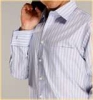 stripe men's good quality office work fashion shirt