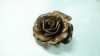 Stylish leather flower brooch