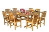 solid wooden outdoor dining sets