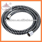 Black Silver Thread Shower Flexible PVC Hose