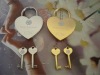 AJF high polish heart shape love lock for valentine's day gifts