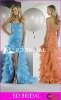 A-Line/Princess Sweetheart Organza Plus Size High Low Hem Prom Dresses