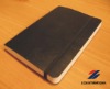 Black PU leather cover notebook with bookmark