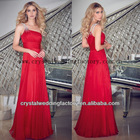 Free shipping one shoulder beaded ruched red custom-made mother of the bride dress CWFam4983