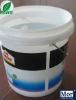 8L PP plastic pail/drum/bucket/barrel with handle and cover with heat transfer print