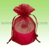 Red Good For Packing Drawstring Organza Bag