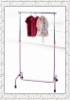 Multifunctional and Adjustable One-Rod Clothes Hanger Rack with Shoes Shelf