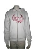 Ladies' YKK zipper-up heavy polyester cotton custome hoodies & sweatshirts