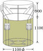 Loading weight 1-2ton bulk container bag