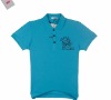 men's v-neck white collar solid color polo t shirt T083