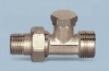 Straight radiator valve with lockshield