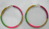 "HOT NOW" Trendy Wonderful Multi-colors Neon Chains With Imitation Big Hoop Earrings