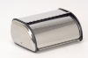 silver stainless steel bread box