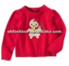 Red cute emboridery sweater designs for kids