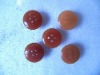 Natural Round semi-precious 4 Holes Red Agate Button