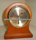 sweep analog hotel alarm clock, solid wood hotel room clock