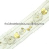 Gold coin embroidered trims