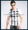 Custom Men's polyester/spandex plaid t shirt