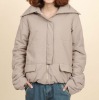 Casual quilted cotton jacket with big collar women's blazer 2012