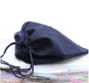 Promotional Eco-friendly navy-blue drawstring bag for shopping/gift