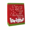 Flashing funny christmas light up paper gift bag