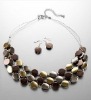 CTS0422 Mixed Button Multi-Strand Necklace & Earrings Set sell to United Kingdom M&S