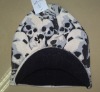 knitted beanie with print