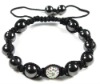 Hot Sell Shamballa 10MM Disco Magnetite Ball Beads Macrame Crystal Bracelet