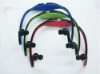 Green/Blue/Red/Black Colors Wireless Wrap Around Headphones Digital Sport MP3 Player with TF card slot