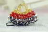 Beaded bag crystal phone chain