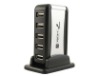 Hot High Quality USB2.0 7 Port Hub Black CE RoHs