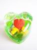 wedding heart shape water globe insert love