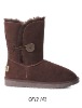 Ladies comfy leather snow boot