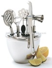 8-pc S/S Bar Tool Set with Ice Bucket NEW