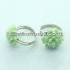 Green resin flower rings