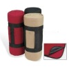 100% polyester fleece waterproof travell fleece blanket with carry handle