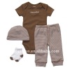 4 pcs set baby apparel for 100% cotton fabric