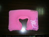 inflatable U-shape pillow/inflatable flocking pillow /inflatable pink pillow