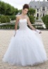 Tulle Ball Gown Strapless Applique Beaded Wedding Dresses