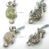 Metal alloy pendant, with rhinestone beads,Wholesale beads, European style, Chinese style