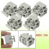 2 Pole 10mm Pitch 5x20mm Fuse Terminal Block Gray