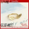 2012 custom cheap gold plated wing finger ring