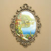 wholesale craft supplies, decor resin frame + OEM printed oil painting, hundreds of designs, cheap shipping