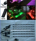 6pc mulit color LED 5050 Flexible Motorcycle Lighting Kit with remote