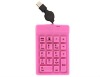 Silicone Numerical Keypad 18 keys Retractable USB cable